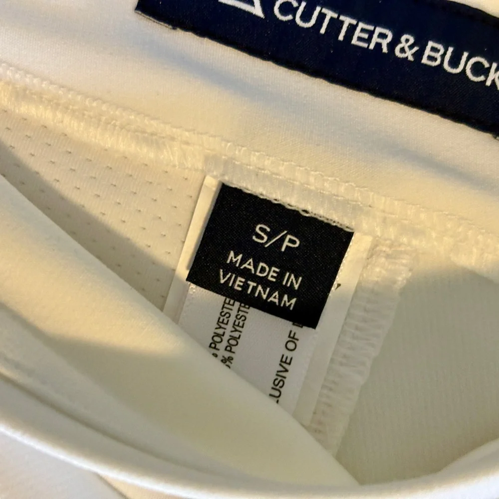Cutter & Buck Golf Shorts Womens SZ S/P White Black Piping UPF 50+ - Picture 6 of 6